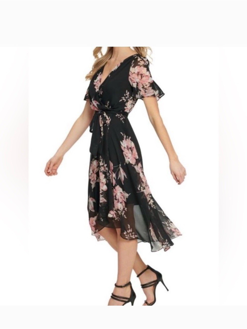 Faux wrap dress